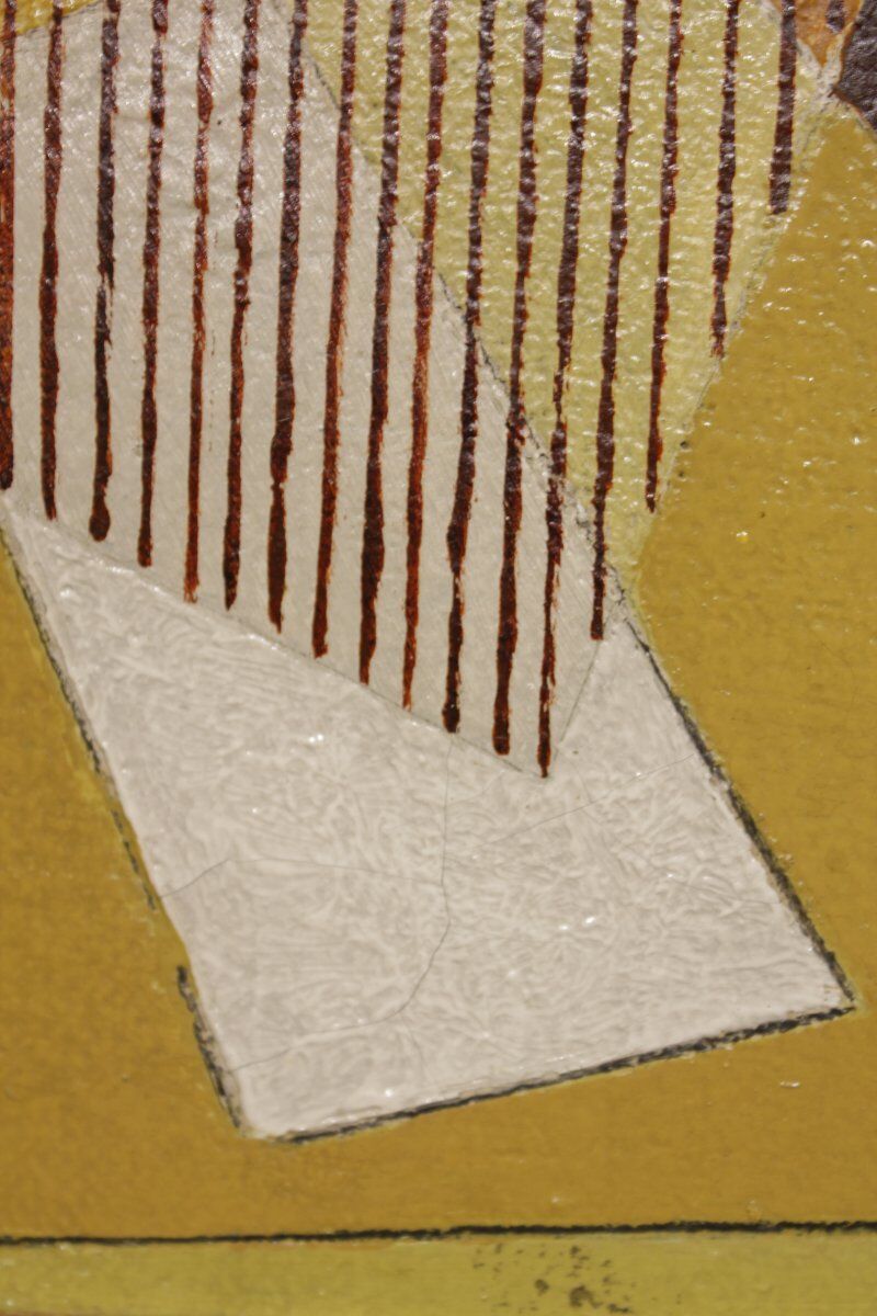 Geometric abstraction by Maurice Miot signed Melito.