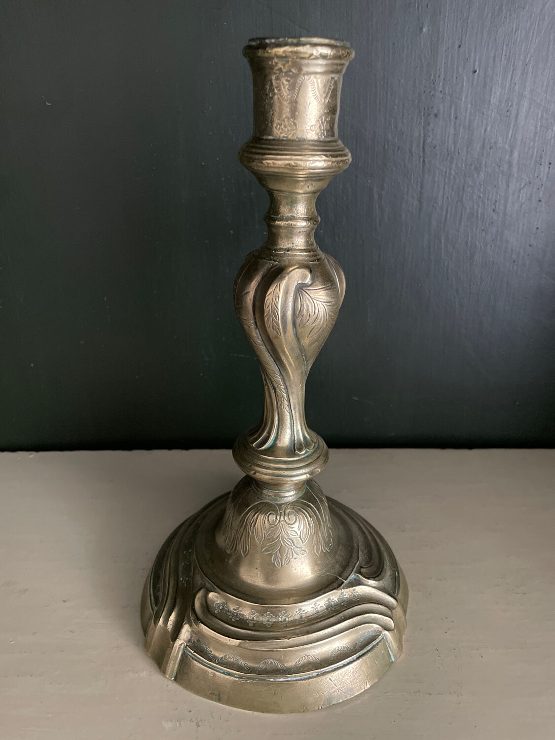 Candle holder bronze Louis XV, XVIIIth century