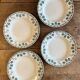 Set of 4 antique deep plates in ironstone - Clovers -