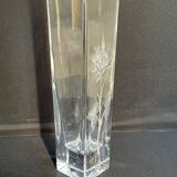 Cristallerie de Vannes le Châtel - Vannes Cristal France - Square vase - Cut crystal