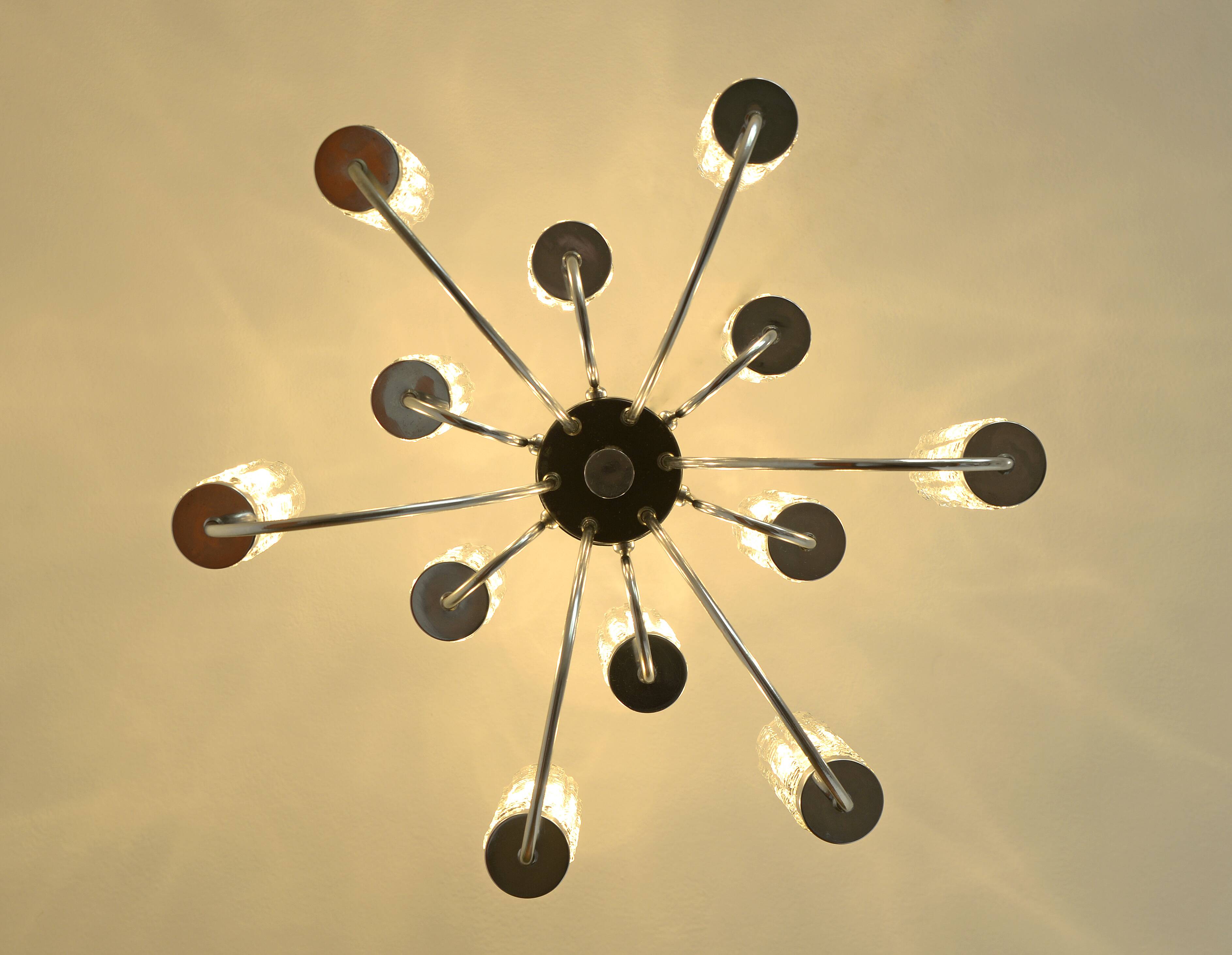 Hanging Lamp Vintage Pendant Light Large Light Fixture Glass Chandelier