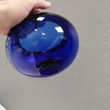 Blue PROVENCE bowl designed by Per Lütken for Holmegaard Glassworks 1955 Denmark