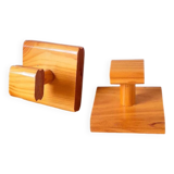 Pine coat hooks, 1980.