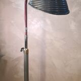 lampadaire 1940  rarestyle projecteur pieds sur roulettes  alu masif    180x110x70