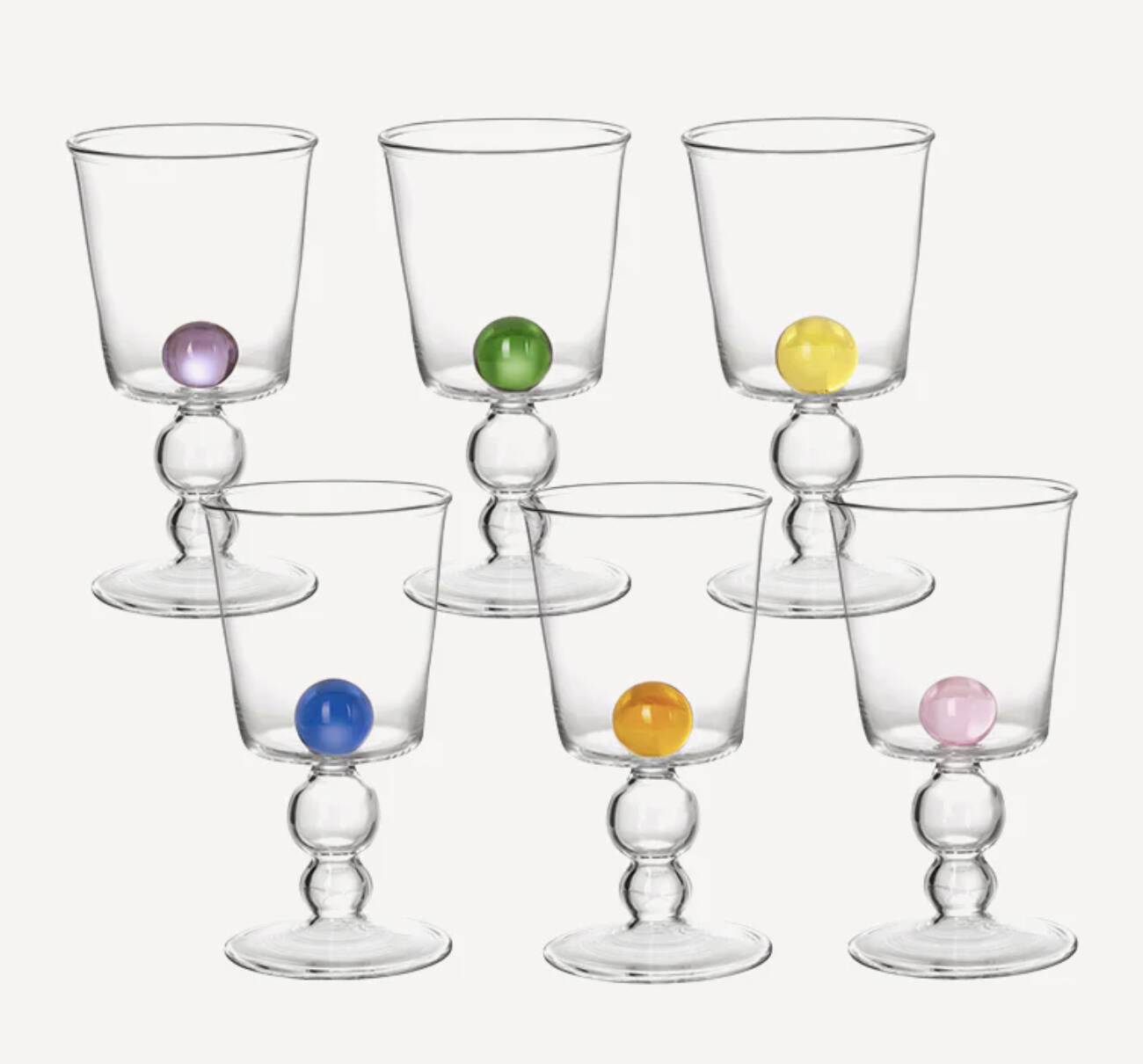 6 Glasses 3 Balls