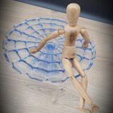 Blue glass cake pie dish