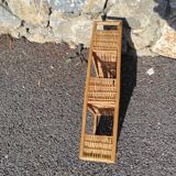 Rattan shelf 46 cm high with 3 floors vintage