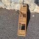 Rattan shelf 46 cm high with 3 floors vintage