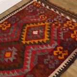 Vintage Maimana rug, handmade, Afghanistan mid century