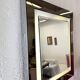 Large mirror, integrated lighting – Italy, 1970s