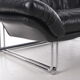 Italian Black leather Postmodern 2 seater sofa, 1970s