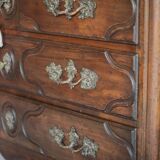Wooden chest of drawers with 4 drawers in Louis XV style