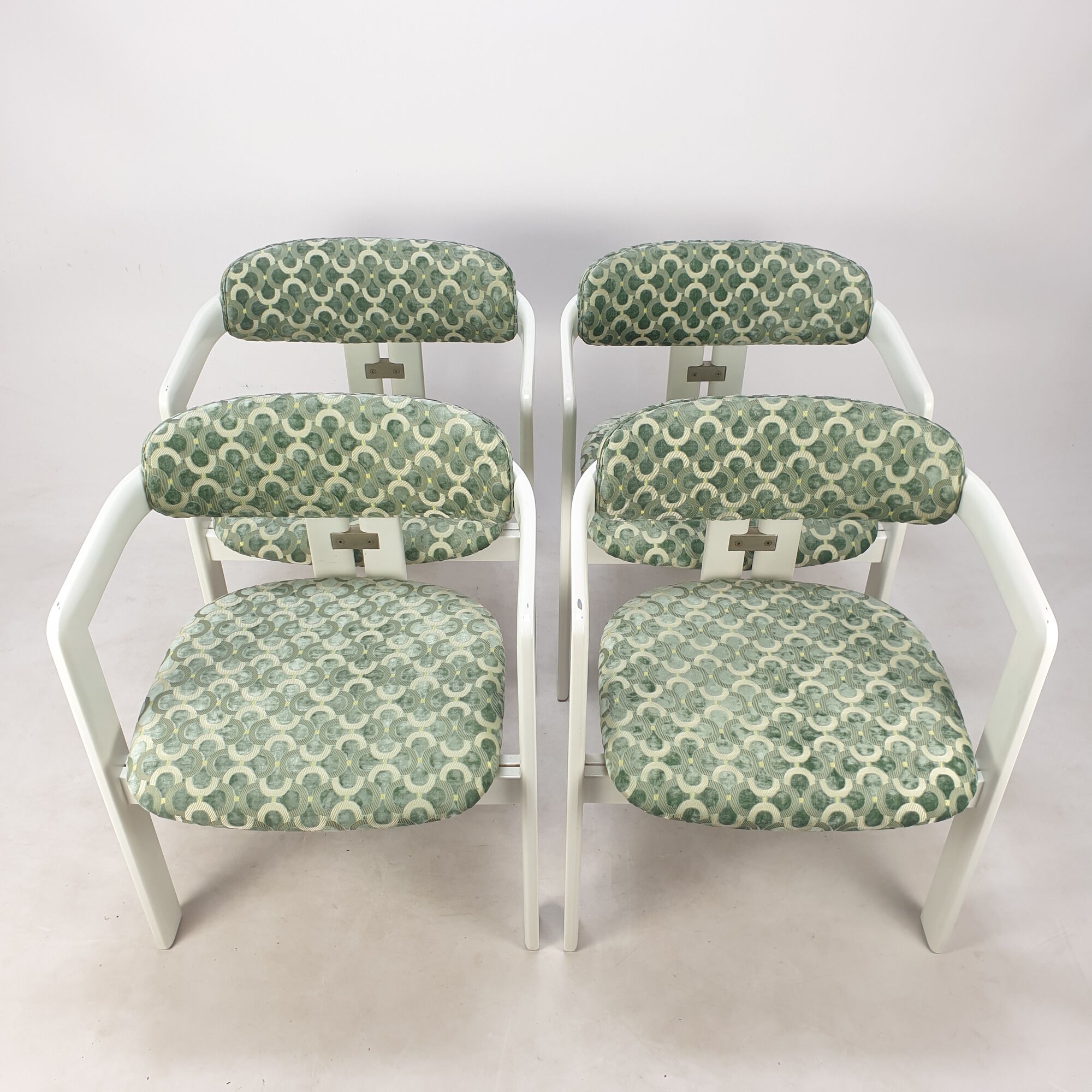 Augusto Savini for Pozzi Set of Four 'Pamplona' Chairs, Italy 1970's