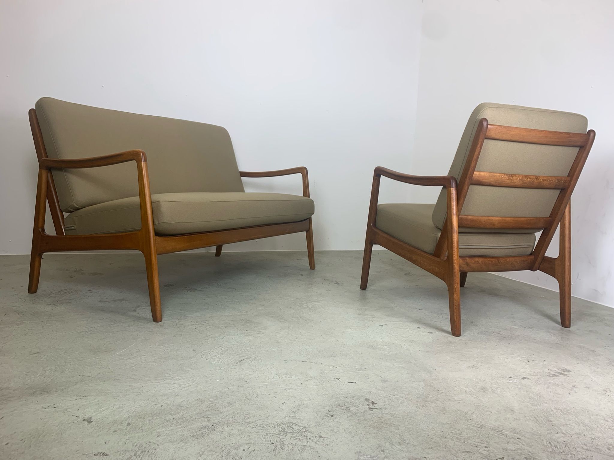 Ole Wanscher sofa & easy chair model FD109 for France & Søn, Denmark, 1960s
