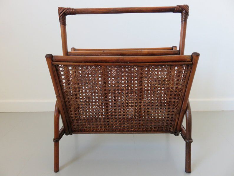 Door magazines in rattan and caning 60s 70s