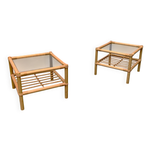 Tables d'appoint vintage - bambou