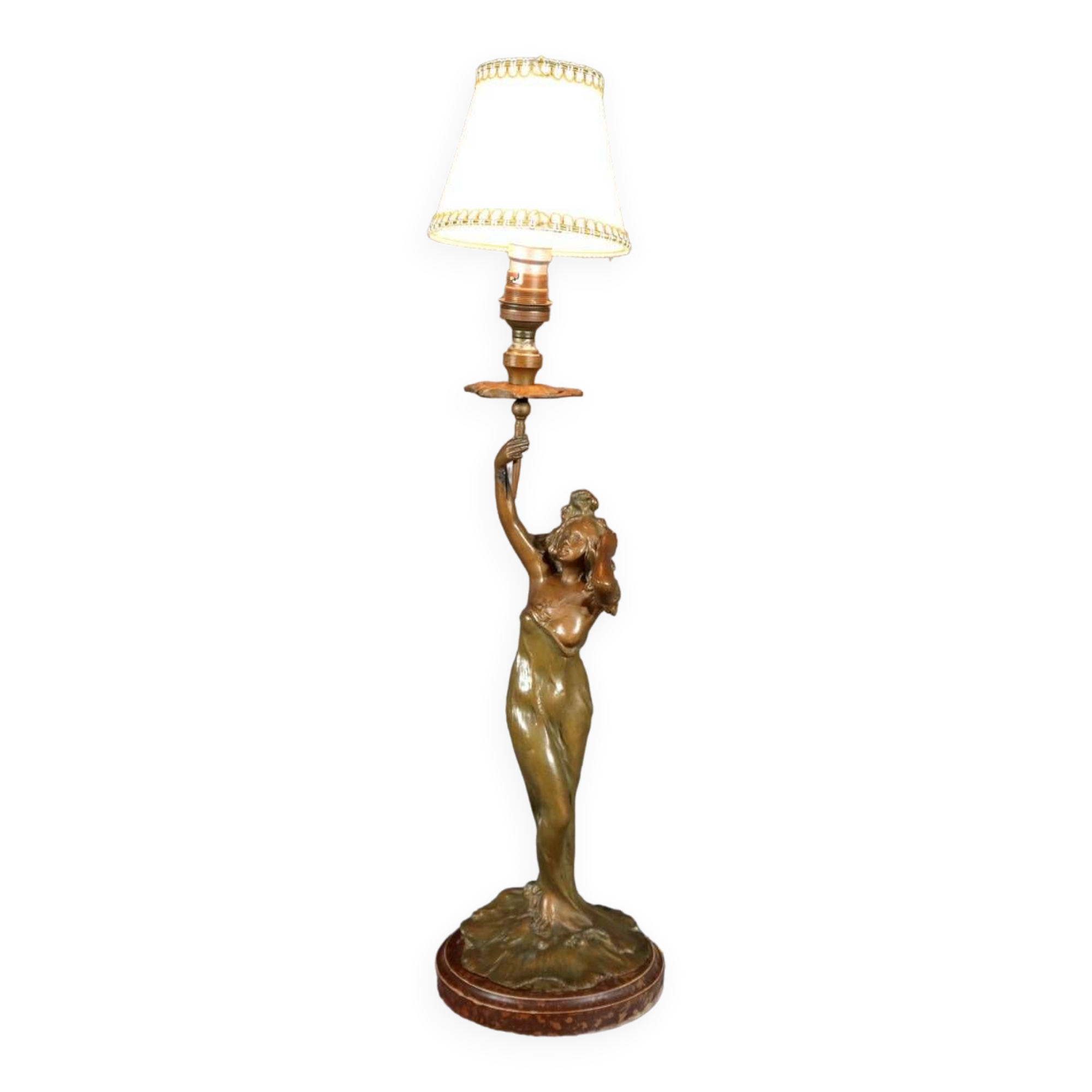 Regulate Lamp, Art Nouveau style, signed C.Rosa – Mid 20th century