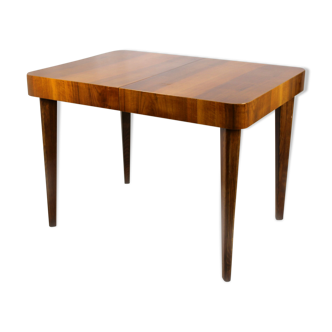 Walnut folding dining table by Jindrich Halabala for UP Zavody, 1940s