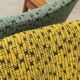 Pair of yellow and green resin and wood armchairs by Miroslav Navratil
