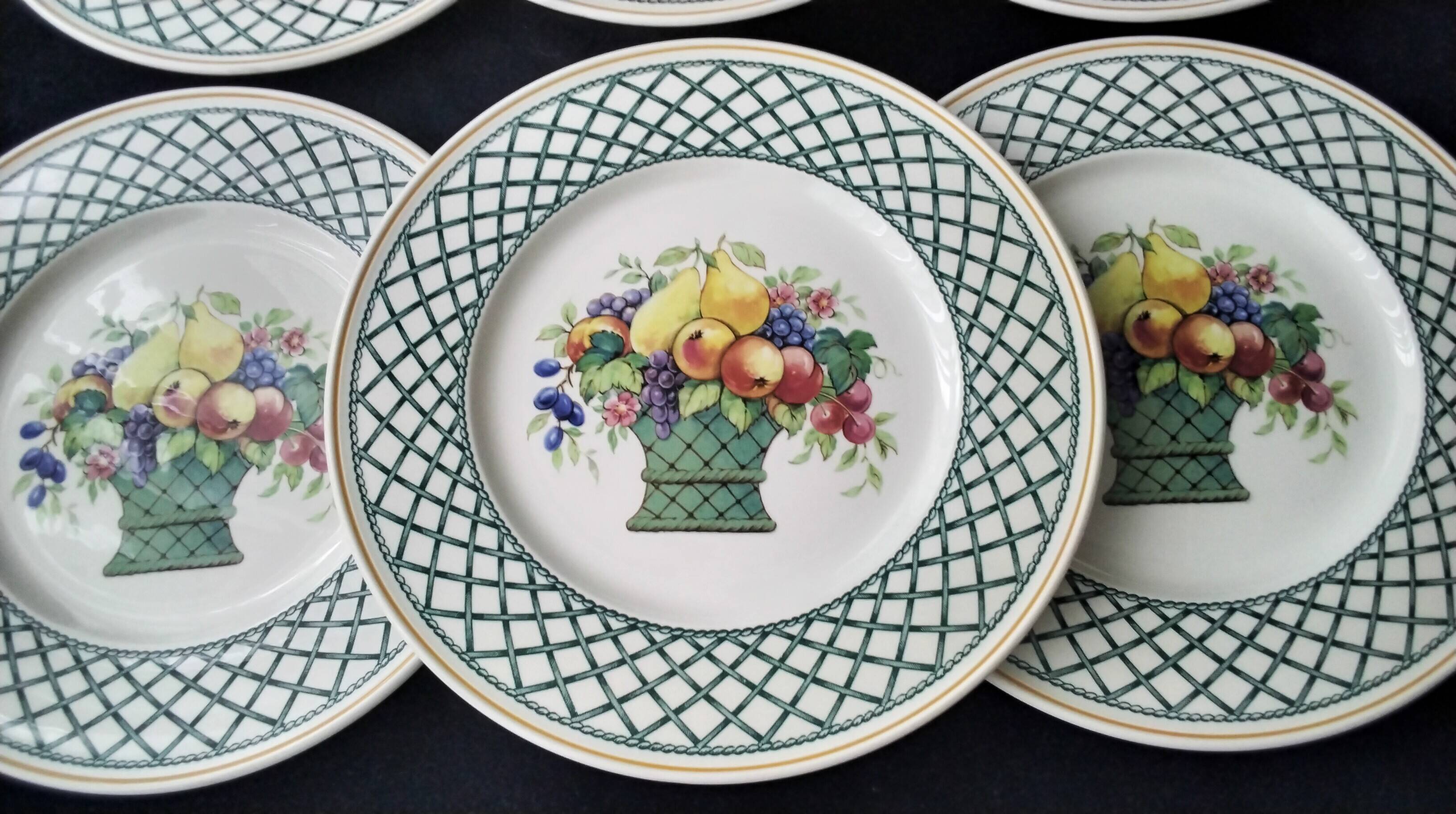 6 dessert plates Villeroy Boch Model Basket