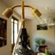 Antique floor lamp with lion motif