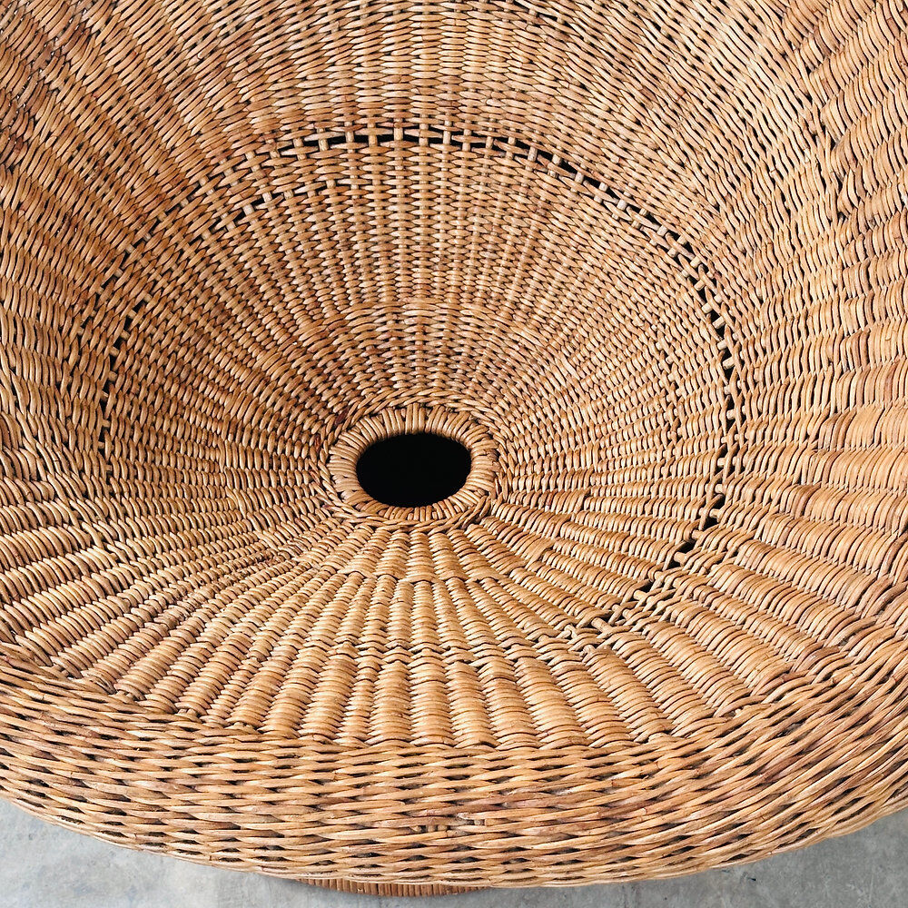 Egon Eiermann E10 wicker lounge chair, Germany, 1960s