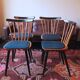 Set of 4 mid century dining chairs with splayed legs, 1950s-60s