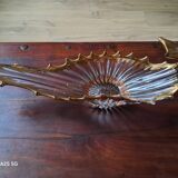 Vintage fruit bowl in crystal and gold from Royal Crystalery of Bayel.