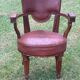 Old leather office chair