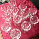 Suite of 12 glasses a porto baccarat modele harcourt