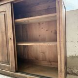 XL oak workshop sideboard with sliding doors from 1900