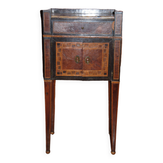 Marquetry bedside table