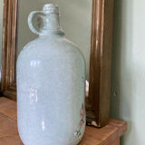 Signed ceramic bottle vase, cherry blossoms, 70s