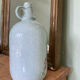 Signed ceramic bottle vase, cherry blossoms, 70s