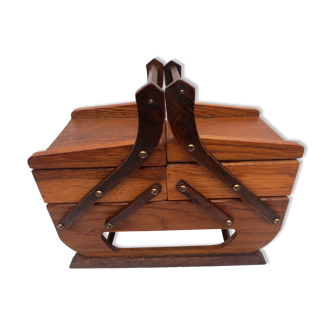 Former articulated worker in walnut-coloured wood