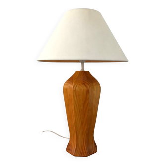 Vintage 80s pine lamp