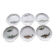 6 Assiettes à poisson en porcelaine de Sologne