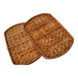 Duo de plateaux en bambou