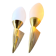 Pair of Brass and Murano Glass Wall Lights, Italy 1980s