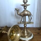Pair of brass candlesticks