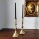 Pair of antique solid brass candlesticks