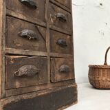 Wooden craft furniture with 10 drawers