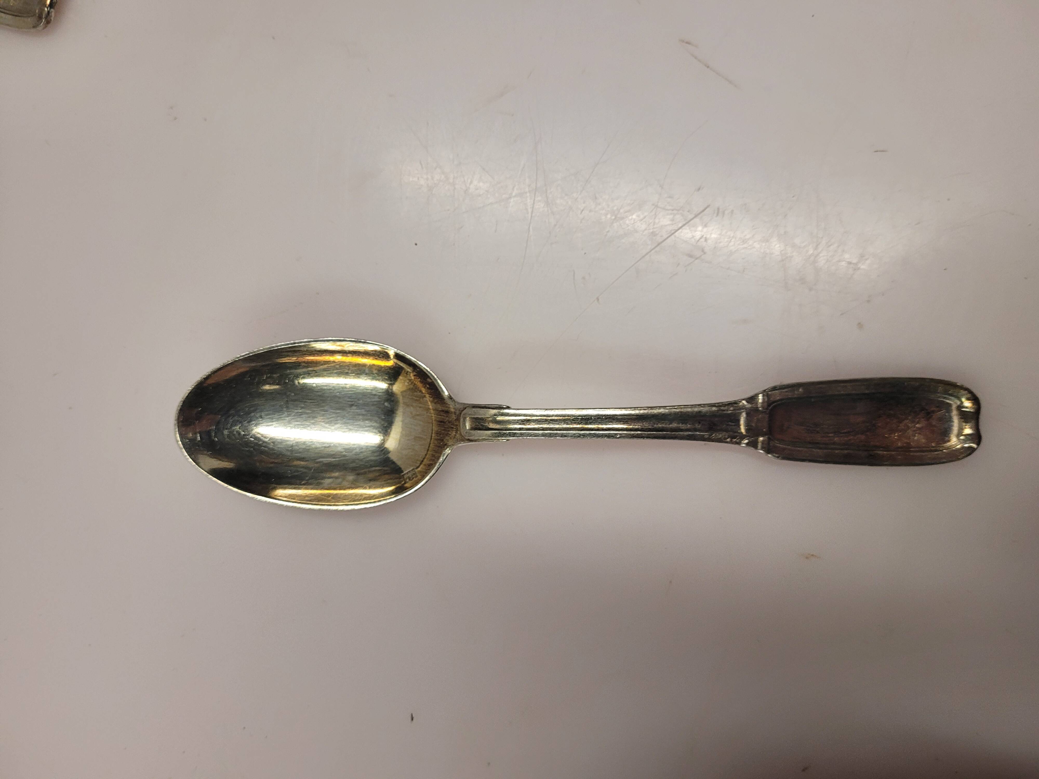 12 small silver-plated spoons