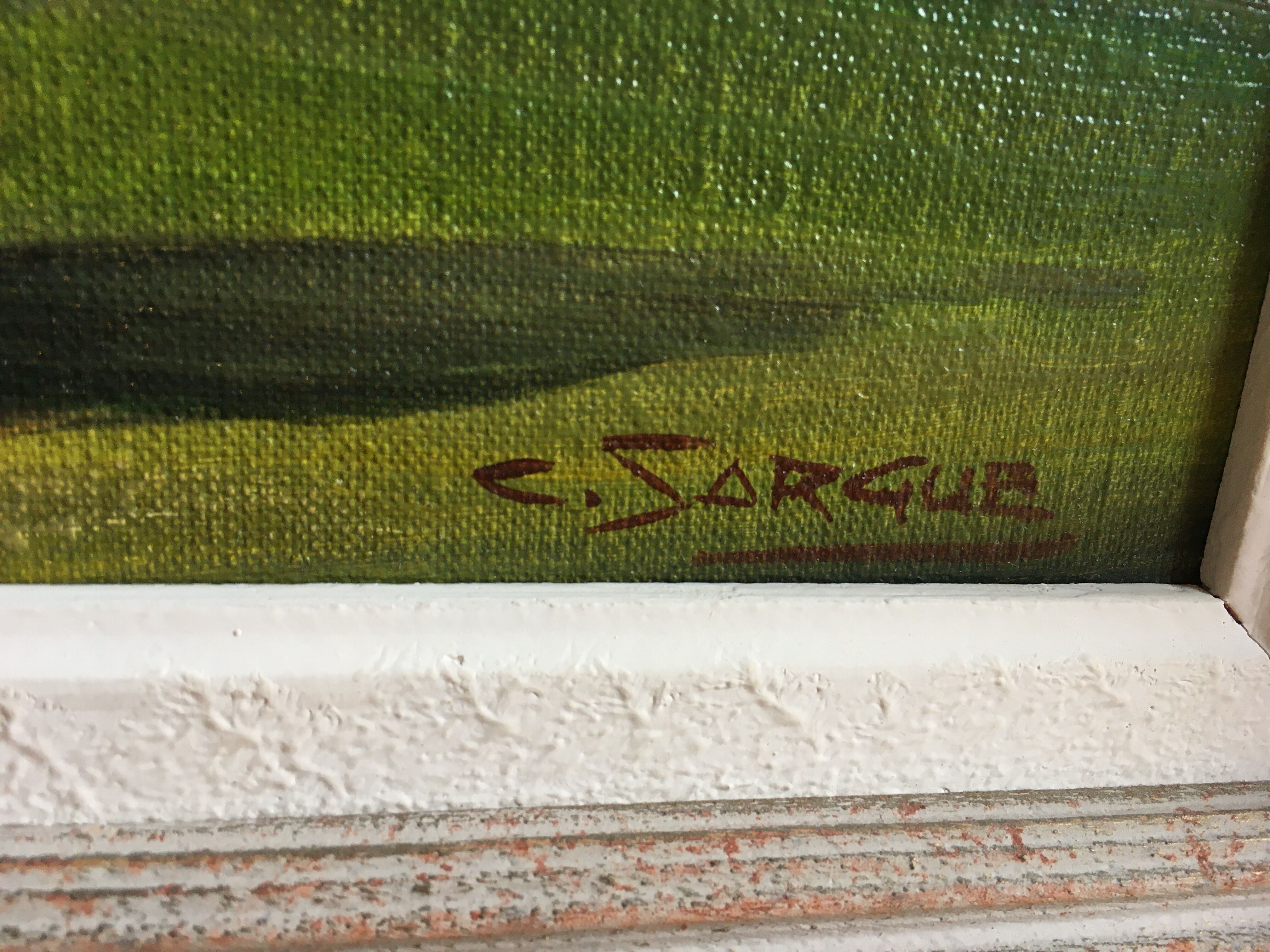 Painting bouquet of flowers by C Sargue