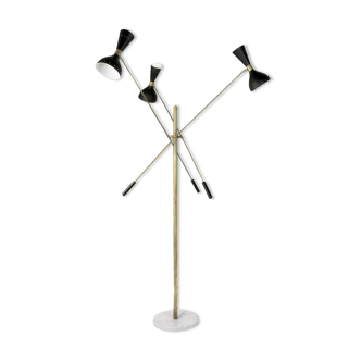 Moonlight 3 arm black floor lamp