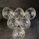 6 old tasting balloon glasses (cognac/armagnac) - light blown crystal