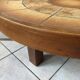 Round oval ceramic coffee table by Barrois Vallauris, 1960, herbarium model
