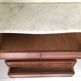 1940 chest of drawers inlaid wood and marble