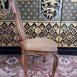 Suite of 8 Louis XV style chairs in canning