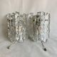 Pair of Ice Glass Wall Sconces  by J.T. Kalmar, Austria